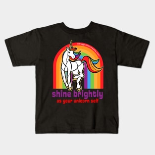 Shine Brightly as Your Unicorn Self — Dancing Uniquorn Illustration series Kids T-Shirt